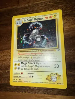 Pokemon TCG Lt. Surge's Magneton Gym Heroes 8/132 Holo Unlimited Rare - Image 2