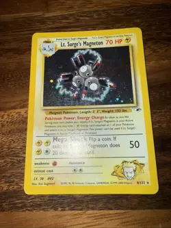 Pokemon TCG Lt. Surge's Magneton Gym Heroes 8/132 Holo Unlimited Rare - Image 3