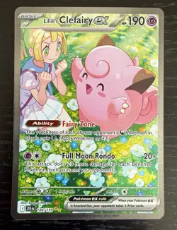 Pokemon Lillie's Clefairy ex 184/159 JTG Special Illustration Rare NM - Image 1