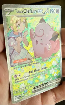 Pokemon Lillie's Clefairy ex 184/159 JTG Special Illustration Rare NM - Image 3