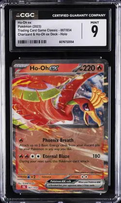 2023 POKEMON CLASSIC CHARIZARD & HO-OH EX DECK #007 HO-OH EX CGC 9 - Image 1