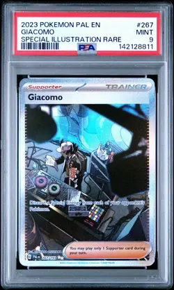 2023 POKEMON PAL EN-PALDEA EVOLVED SPECIAL ILLUSTRATION RARE #267 GIACOMO PSA 9 - Image 1