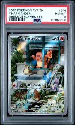 2023 POKEMON SVP EN-SV BLACK STAR PROMO #044 CHARMANDER PSA 8 - Image 1