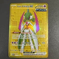 Pokemon TCG Iron Valiant EX Paradox Rift 261/182 Hyper Rare - Image 1