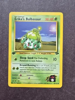 Pokemon TCG Gym Challenge Erika's Bulbasaur 1st Edition 39/132 NM/Mint - Image 1