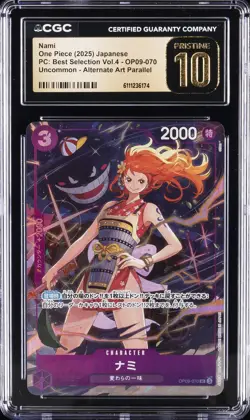 2025 ONE PIECE JAPANESE BEST SELECTION VOL.4 ALT ART NAMI CGC 10 PRISTINE - Image 1