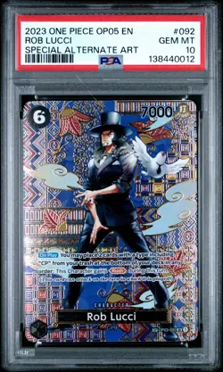 2023 ONE PIECE AWAKENING OF THE NEW ERA SPECIAL ALT ART #092 ROB LUCCI PSA 10 - Image 1