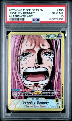 2025 ONE PIECE OP13-CARRYING ON HIS WILL ALTERNATE ART JEWELRY BONNEY PSA 10 - Image 1