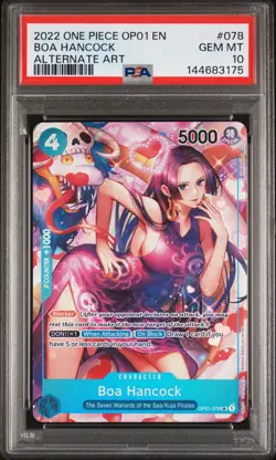 2022 ONE PIECE OP01-ROMANCE DAWN ALTERNATE ART #078 BOA HANCOCK PSA 10 - Image 1