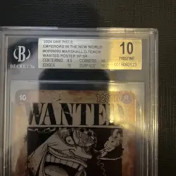2024 ONE PIECE EMPERORS IN THE NEW WORLD WANTED ALT ART MARSHALL D. TEACH BGS 10 - Image 2