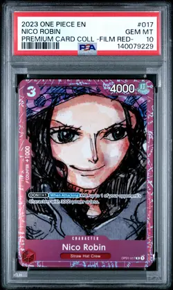 2023 ONE PIECE PREMIUM CARD COLLECTION ONE PIECE FILM RED #017 NICO ROBIN PSA 10 - Image 1