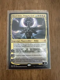 Nicol Bolas, Dragon-God War of the Spark Regular Card #207 NM Condition - Image 1