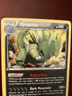 Tyranitar 56/124 XY Fates Collide Holo Rare Pokemon TCG Card - Image 2