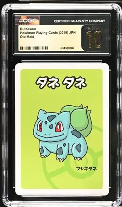 Pokemon Bulbasaur Old Maid Playing Card CGC 10 Pristine Japanese - Image 1