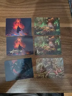 MTG LORD OF THE RINGS lot Of 28 ART SERIES CARDS Mint 3 Gold 'Signed' - Image 1