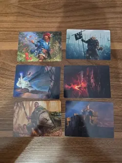 MTG LORD OF THE RINGS lot Of 28 ART SERIES CARDS Mint 3 Gold 'Signed' - Image 3