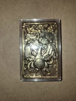 1999 NINTENDO CHARIZARD LIMITED EDITION 23K GOLD PLATED TRADING CARD Collectors - Image 2