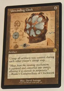 MTG English Magic Card Near Mint UNWINDING CLOCK from The Brothers' War - Image 1