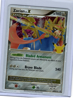 Pokemon Zacian LV X Celebrations SWSH135 Holo Black Star Promo Card NM Near mint - Image 1