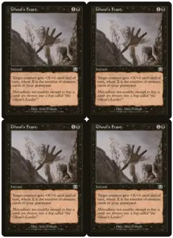 MTG Ghoul's Feast x4 Mercadian Masques Uncommon NM/LP Playset - Image 1