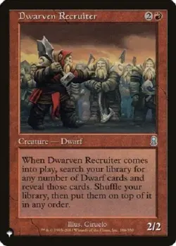 MTG magic 1x Dwarven Recruiter (M/NM) The List Reprints - Image 1