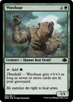 Werebear x4 4x FOIL Dominaria Remastered NM MTG - Image 1