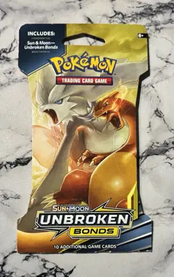Pokemon Sun & Moon Unbroken Bonds Sleeved Booster Pack Charizard Reshiram NEW - Image 1