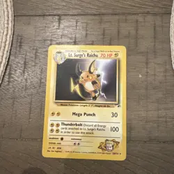 Lt. Surge's Raichu - 28/132 - Pokemon Gym Heroes 1st Edition Rare Card WOTC NM - Image 1