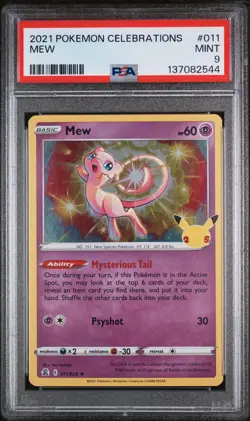 2021 POKEMON CELEBRATIONS #011 MEW PSA 9 - Image 1
