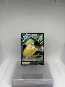 Pokemon TCG Snorlax v Sword & Shield Base Set Holo Ultra Rare Card 141/202 - Image 1