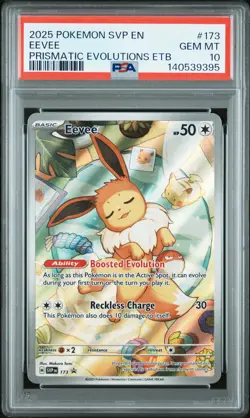 2025 POKEMON SVP EN-SV BLACK STAR PROMO #173 EEVEE PSA 10 - Image 1