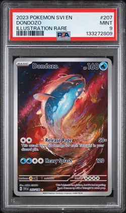 2023 POKEMON SVI EN-SCARLET & VIOLET ILLUSTRATION RARE #207 DONDOZO PSA 9 - Image 1