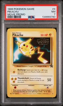 1999 POKEMON GAME MOVIE PROMO #4 PIKACHU PSA 7 - Image 1