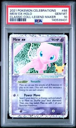 2021 POKEMON CELEBRATIONS CLASSIC COLLECTION #88 MEW EX-HOLO PSA 10 - Image 1