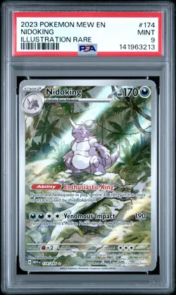 2023 POKEMON MEW EN-151 ILLUSTRATION RARE #174 NIDOKING PSA 9 - Image 1