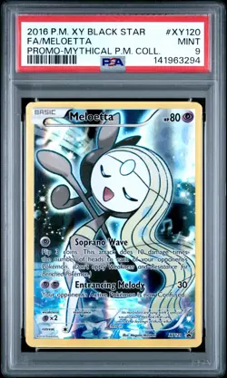 2016 POKEMON XY PROMO MYTHICAL POKEMON COLLECTION FULL ART/MELOETTA PSA 9 - Image 1