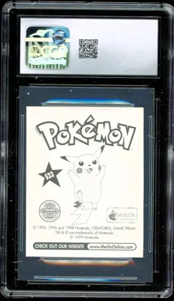1998 Topps Pokemon Merlin Stickers SPECIAL GLITTER #S23 Mew ~ CGC 10 GEM - Image 2