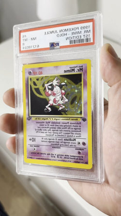 1999 POKEMON JUNGLE 1ST EDITION #22/64 MR. MIME PSA 8 NM - MT - Image 2