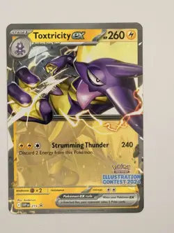 Toxtricity ex SVP 215 Pokemon 2024 Illustration Contest Promo - Free Shipping - Image 1