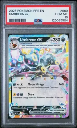 Pokemon Prismatic Evolutions Ultra Rare Holo PSA 10 Umbreon EX 060/131 - Image 1
