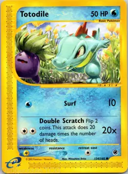 Totodile 134/165 Common Expedition Base Set Pokemon MP - Image 1