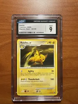 Pokemon TCG Raichu Lv.37 45/100 Majestic Dawn Regular Uncommon Mint CGC 9 - Image 1