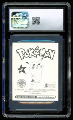 1998 Topps Pokemon Merlin Stickers SPECIAL GLITTER #S25 Mew ~ CGC 10 GEM - Image 2