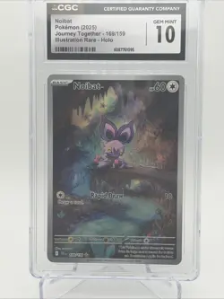 Noibat 169/159 Pokemon Journey Together 2025 English Illustration Rare CGC 10 GM - Image 1