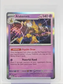 ALAKAZAM 2025 POKEMON MEGA EVOLUTION RARE HOLO 056/132 Q4385 - Image 1