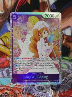 One Piece TCG English Sanji and Pudding EB02-035 SR Anime 25th Collection NM/M - Image 1