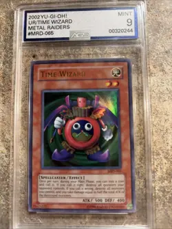 Ags 9 PSA 9 Time Wizard Metal Raiders Unlimited Edition Yugioh - Image 1