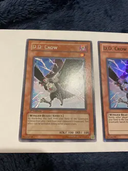 2x D.D. Crow STON-EN024 1st Rare & LCGX-EN234 Super Rare Unlimited Ed Yugioh - Image 2
