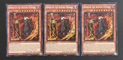 2025 YUGIOH MP25 1ST ED SECRET RARE QUEEN OF BLAZING DOMAIN X3 NM SET - Image 1
