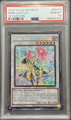 2024 PSA 10 YUGIOH MP24 1ST ED SECRET RARE MIND CASTLIN 💎 - Image 1